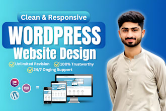 design a responsive wordpress website or landing page for business startups