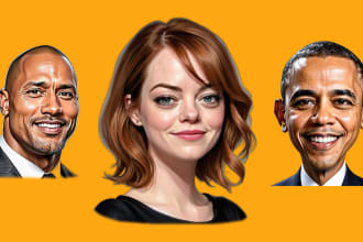 draw you like realistic cartoon comic style with ai