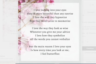 write custom made poems about anything or anyone you want