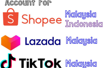 provided register shopee, lazada, tiktok account