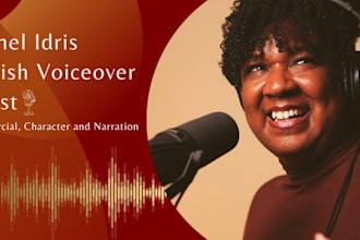 record a professional and versatile black british voice over