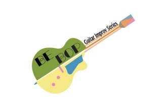 create jazz guitar evoking style logo