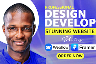 design or develop framer website webflow website figma to webflow framer expert