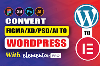 convert figma to wordpress or figma to elementor pro