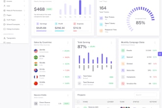 use react to create a saas or dashboard website for you