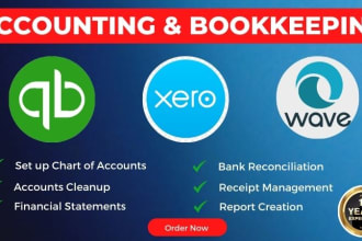 do bookkeeping in quickbooks online or xero or wave