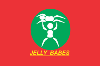 design shining wonderful jelly babes or night club logo