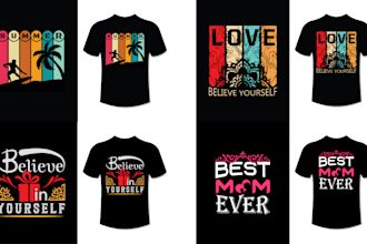 do custom and trendy minimalist typography t shirt design