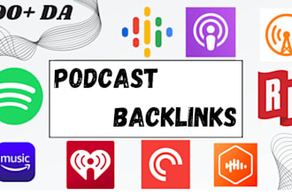 provide you podcast backlinks on high da websites