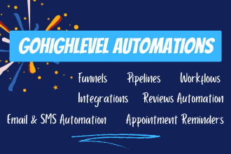 setup gohighlevel automation, email, SMS, funnels and pipelines