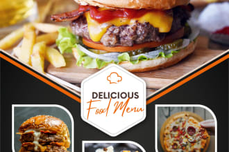 design delicious food flyer, restaurant menu and many more flyer design service