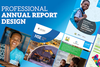 design a professional annual report or impact report