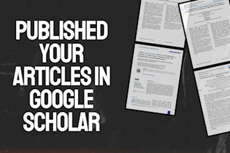 get your article published on google scholar