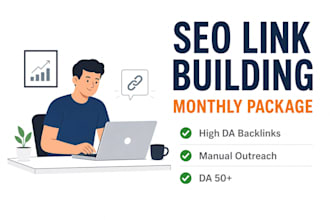 do monthly SEO and geo backlinks on high da websites