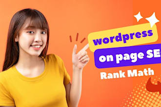 do wordpress onpage seo with rankmath of your website
