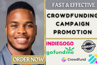 crowdfunding promotion for kickstarter gofundme indiegogo fundraising campaign