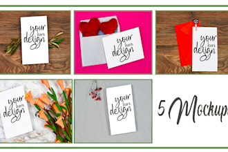 offering you mockup cards to support your printable business