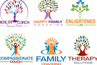 design coaching, therapy, mental health, clinic logo