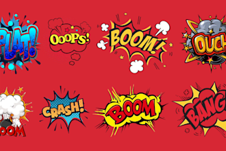 do a simple pop art logo design