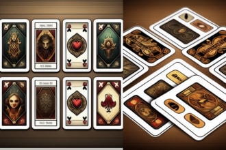 do card game design, card game art, board game, card game template, box design