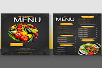 do restaurant menu design food menu for you