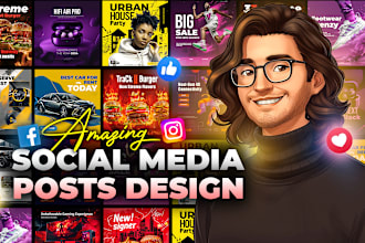 create eye catching social media post designs for instagram, facebook and more