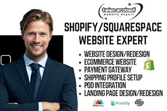 setup squarespace printful, printify, gelato, square up shopify print on demand,