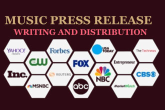 music press release and distribute music press release, submit music pr