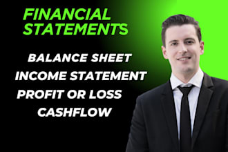 prepare financial statements income statement balance sheet