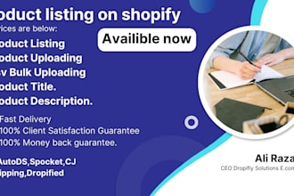 do product listing and product descriptions