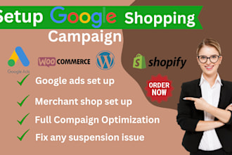 setup google merchant center and manage shopping ads