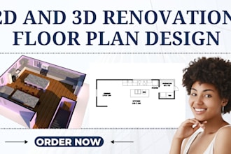 redraw 2d and 3d renovation floor plan remodeling floor plan