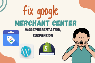 fix google merchant center suspension and misrepresentation