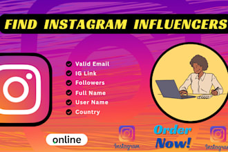 find instagram influencers list for influencer marketing