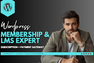 build wordpress membership, lms or buddyboss site