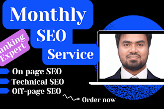 provide monthly SEO service for google 1st page ranking