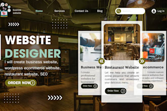 build restaurant booking website, business website, ecommerce website, SEO