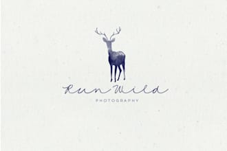 do feminine signature hand drawn watercolor logo design