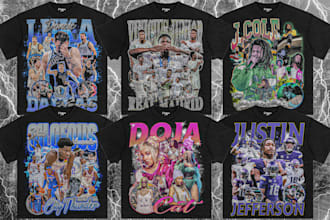 vintage 90s hip hop rap sports bootleg t shirt design