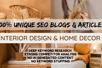 write engaging home decor and interior design SEO blogs