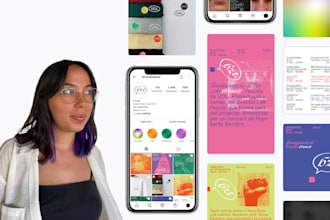 create professional social media post and story templates