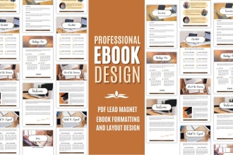 create professional ebook design, PDF lead magnet in canva