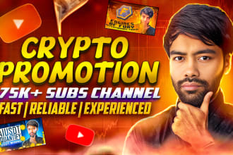 promote your crypto or token project on my 175k youtube channel