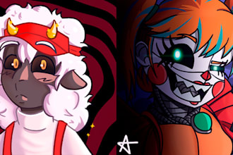 draw a unique cartoon furry profile icon for you