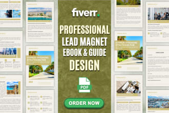 design PDF lead magnets, workbooks, guides, ebooks, etc