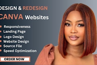 canva website design landing page website design