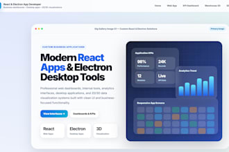 build a react dashboard or electron desktop app for your business