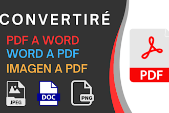 convertiré PDF a word, word o imagen a PDF