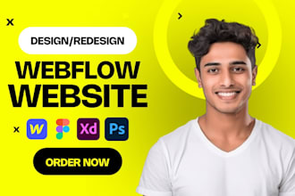develop webflow website, convert figma, xd and ps to webflow