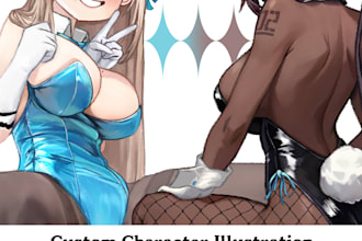 draw pro premium custom anime commission art fanart, oc, portrait, vtuber, etc